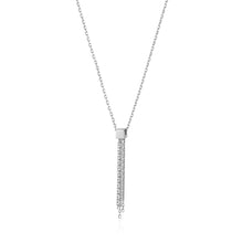 Load image into Gallery viewer, Silver Tassel Drop Necklace