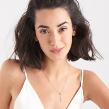 Load image into Gallery viewer, Silver Tassel Drop Necklace