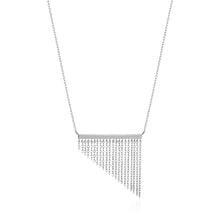 Load image into Gallery viewer, Silver Fringe Fall Necklace