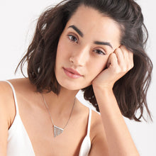 Load image into Gallery viewer, Silver Fringe Fall Necklace