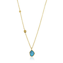 Load image into Gallery viewer, Turquoise Pendant Gold Necklace