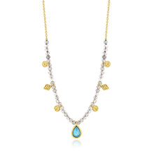 Load image into Gallery viewer, Turquoise Labradorite Gold Necklace