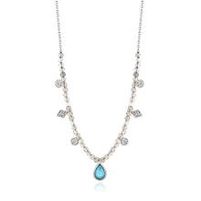 Load image into Gallery viewer, Turquoise Labradorite Silver Necklace