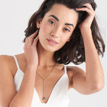 Load image into Gallery viewer, Silver Crush Disc Y Necklace