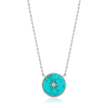 Load image into Gallery viewer, Silver Turquoise Emblem Necklace