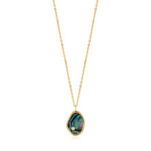 Load image into Gallery viewer, Gold Tidal Abalone Necklace