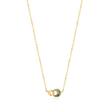Load image into Gallery viewer, Gold Tidal Abalone Crescent Link Necklace