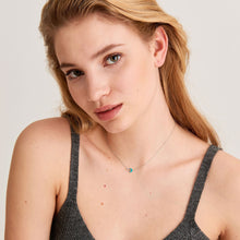 Load image into Gallery viewer, Silver Tidal Turquoise Crescent Link Necklace