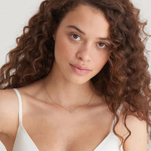 Load image into Gallery viewer, Sage Enamel Emblem Gold Necklace