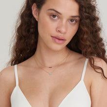 Load image into Gallery viewer, Berry Enamel Bar Gold Necklace