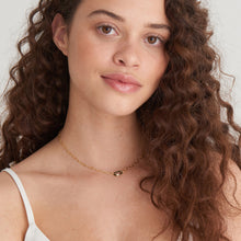 Load image into Gallery viewer, Forest Green Enamel Carabiner Gold Necklace