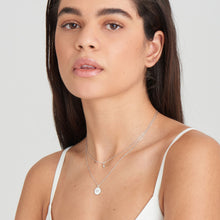 Load image into Gallery viewer, Silver Mother of Pearl Sun Pendant Necklace