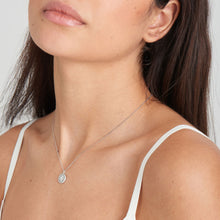 Load image into Gallery viewer, Silver Mother of Pearl Sun Pendant Necklace