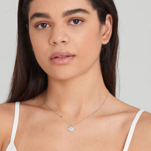 Load image into Gallery viewer, Silver Mother of Pearl Sun Pendant Necklace