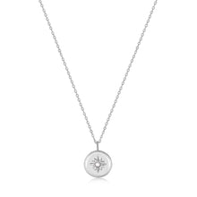 Load image into Gallery viewer, Silver Mother of Pearl Sun Pendant Necklace