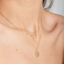 Load image into Gallery viewer, Gold Rope Disc Necklace