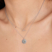 Load image into Gallery viewer, Silver Rope T-Bar Necklace