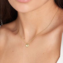 Load image into Gallery viewer, Gold Rope Heart Pendant Necklace