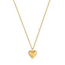 Load image into Gallery viewer, Gold Rope Heart Pendant Necklace