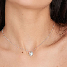 Load image into Gallery viewer, Silver Rope Heart Pendant Necklace