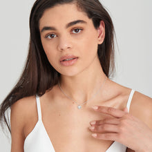 Load image into Gallery viewer, Silver Rope Heart Pendant Necklace