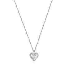 Load image into Gallery viewer, Silver Rope Heart Pendant Necklace