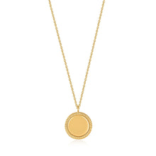 Load image into Gallery viewer, Gold Rope Disc Necklace