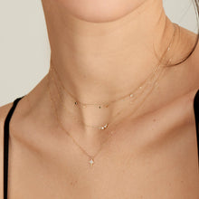 Load image into Gallery viewer, 14kt Gold Pearl and White Sapphire Radiance Necklace