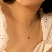 Load image into Gallery viewer, R | Diamond Initial Charm Necklace Charms AURELIE GI