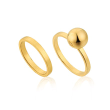 Load image into Gallery viewer, Gold Orbit Double Ring Set