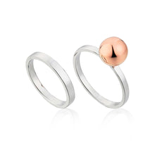 Load image into Gallery viewer, Silver Orbit Double Ring Set