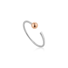 Load image into Gallery viewer, Silver Orbit Flat Adjustable Ring