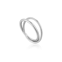 Load image into Gallery viewer, Silver Modern Double Wrap Ring