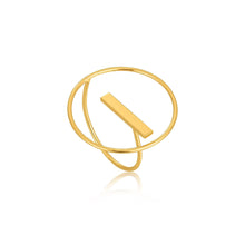 Load image into Gallery viewer, Gold Modern Circle Adjustable Ring