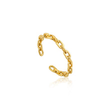 Load image into Gallery viewer, Gold Chain Adjustable Ring