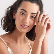 Load image into Gallery viewer, Silver Geometry Curved Adjustable Ring