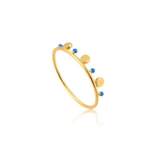 Load image into Gallery viewer, Gold Dotted Triple Disc Ring
