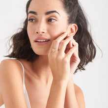 Load image into Gallery viewer, Gold Emblem Adjustable Signet Ring