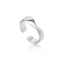 Load image into Gallery viewer, Silver Helix Adjustable Ring