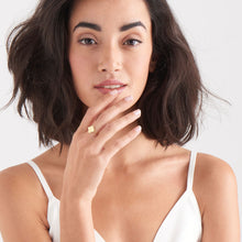 Load image into Gallery viewer, Gold Crush Square Adjustable Ring