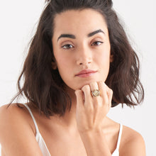 Load image into Gallery viewer, Gold Seljuks Signet Adjustable Ring