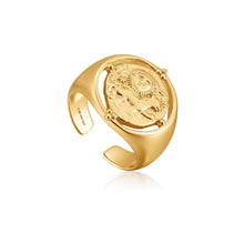 Load image into Gallery viewer, Gold Seljuks Signet Adjustable Ring