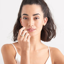 Load image into Gallery viewer, Gold Mother Of Pearl Emblem Signet Ring