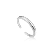 Load image into Gallery viewer, Silver Luxe Band Adjustable Ring