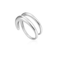 Load image into Gallery viewer, Silver Luxe Twist Adjustable Ring