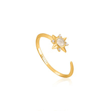 Load image into Gallery viewer, Gold Midnight Star Adjustable Ring