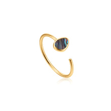 Load image into Gallery viewer, Gold Tidal Abalone Adjustable Ring