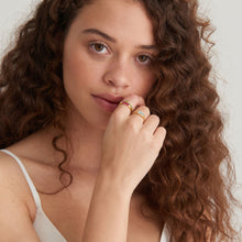 Load image into Gallery viewer, Berry Enamel Bar Gold Adjustable Ring