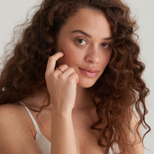 Load image into Gallery viewer, Berry Enamel Bar Gold Adjustable Ring