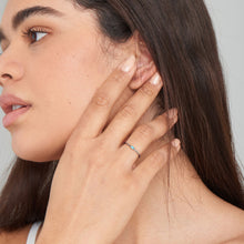 Load image into Gallery viewer, Turquoise Silver Band Adjustable Ring